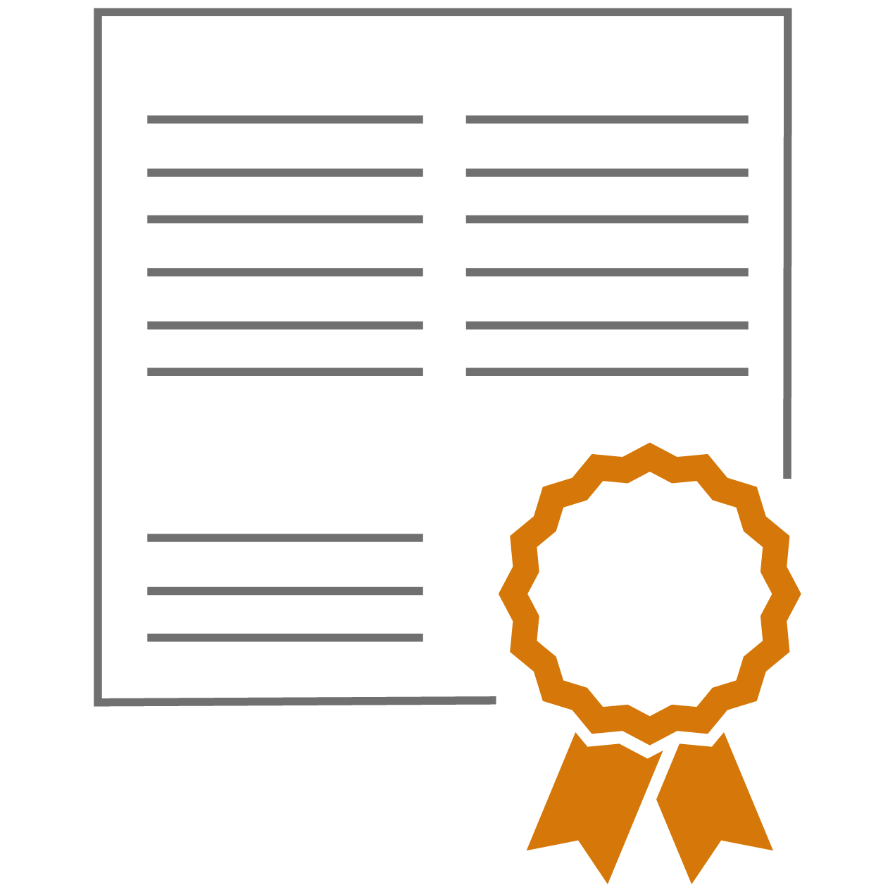 ROTOP Regulatory Affairs icon showing a certified document, representing compliance, approvals, and regulatory expertise
Description: