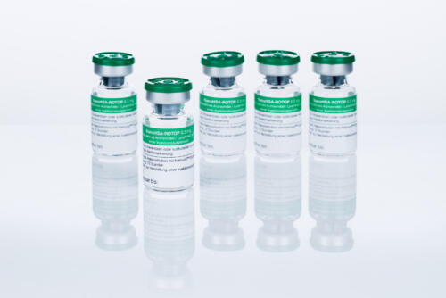 Produktbild von NanoHSA-ROTOP/ NANOTOP – Kit für ein radioaktives Arzneimittel zur Markierung mit Tc-99m